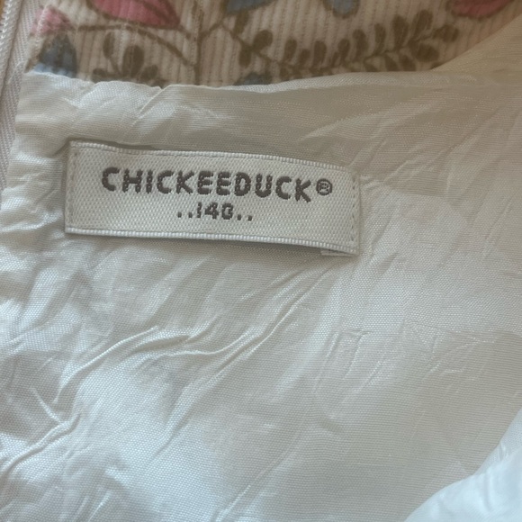 Chickeeduck High End Boutique Girls Cream Corduroy Jumper Dress Lined 140 US 7 - Picture 3 of 9